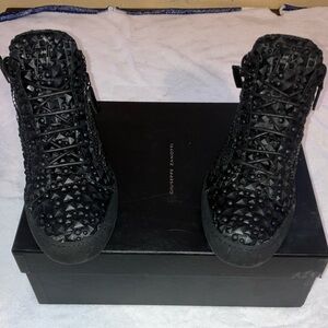 Giuseppe Zanotti Black Studded Women's Shoes